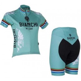 2016 BIANCHI MILANO Damen Fahrradbekleidung Radtrikot Kurzarm+Kurz Radhose 1PXFD